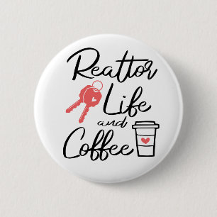 Badge Rond 5 Cm Courtier immobilier Cute Realtor Lover Café Agent