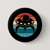 Badge Rond 5 Cm Couset rétro UFO (Devant)