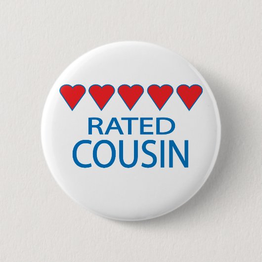 Badge Rond 5 Cm Cousin aux cinq coeurs (Devant)