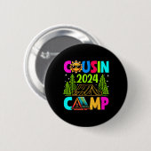 Badge Rond 5 Cm Cousin Camp 2024 Vacances en famille Camping été C (Devant & derrière)