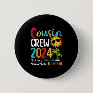Badge Rond 5 Cm Cousin Crew 2024 Summer Vacation Beach Voyage en f
