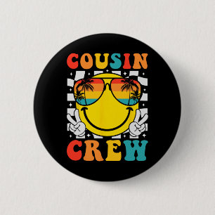 Badge Rond 5 Cm Cousin Crew 2025 Summer Vacation Beach Voyage en f