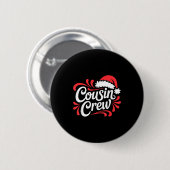Badge Rond 5 Cm Cousin Crew Christmas Xmas Lights Family Matching (Devant & derrière)