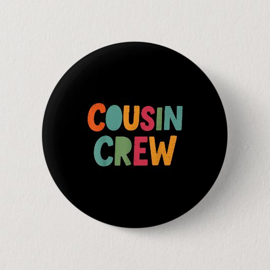 Badge Rond 5 Cm Cousin Crew Family Matching Funny Cousin Team Girl (Devant)