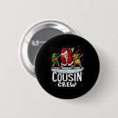 Badge Rond 5 Cm Cousin Crew Santa Elf Dabbing Matching Family Chri (Devant & derrière)