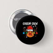 Badge Rond 5 Cm Cousin Crew Xmas Pjs Matching Christmas Pajamas Fo (Devant & derrière)