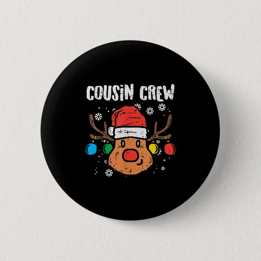 Badge Rond 5 Cm Cousin Crew Xmas Pjs Matching Christmas Pajamas Fo (Devant)