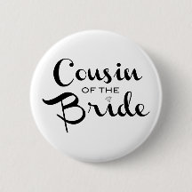 Cousin de Bride Black on White