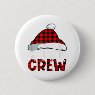 Badge Rond 5 Cm Cousin du Christ Crew Buffalo Red Plaid Pajamas Fa