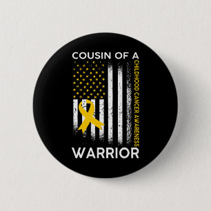 Badge Rond 5 Cm Cousin d'un guerrier Ruban de sensibilisation au c