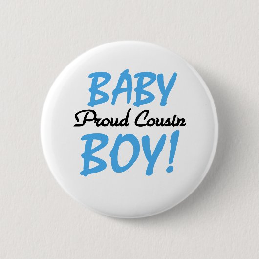Badge Rond 5 Cm Cousin fier de bébé (Devant)
