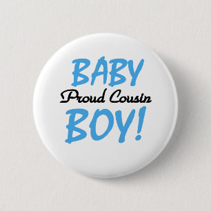 Badge Rond 5 Cm Cousin fier de bébé