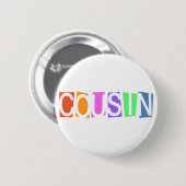 Badge Rond 5 Cm Cousin rétro (Devant & derrière)