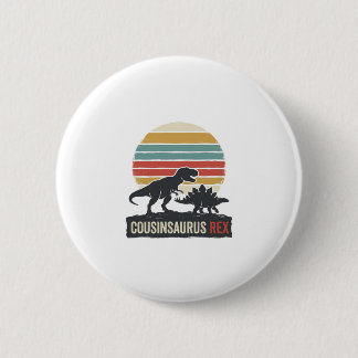 Badge Rond 5 Cm Cousinsaurus Rex Funny Dinosaur Vintage Shirt Desi