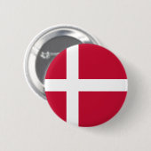 Badge Rond 5 Cm Coût bas ! Drapeau du Danemark (Devant & derrière)
