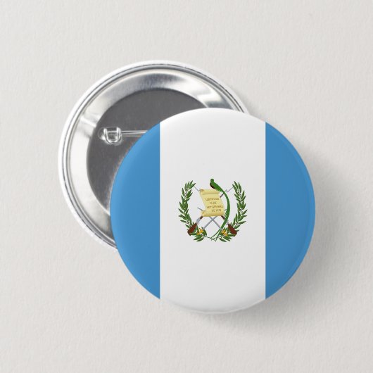 Badge Rond 5 Cm Coût bas ! Drapeau du Guatemala (Devant & derrière)