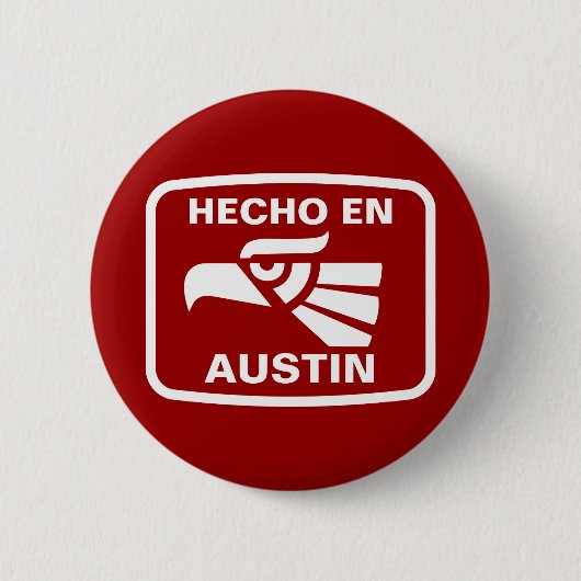 Badge Rond 5 Cm Coutume de personalizado d'en Austin de Hecho (Devant)