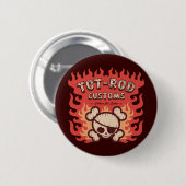 Badge Rond 5 Cm Coutumes de Rod de doigt (Devant & derrière)