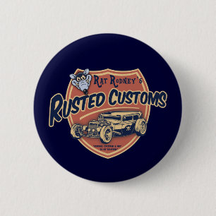 Badge Rond 5 Cm Coutumes rouillées II