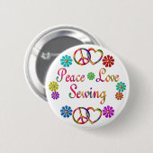 BADGE ROND 5 CM COUTURE D'AMOUR DE PAIX (Devant & derrière)