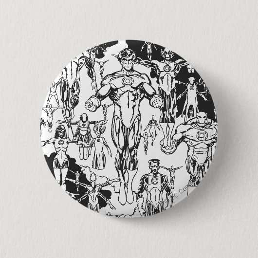 Badge Rond 5 Cm Couverture verte d'aube, noire et blanche (Devant)