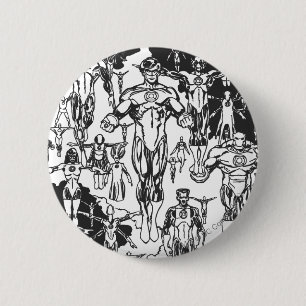 Badge Rond 5 Cm Couverture verte d'aube, noire et blanche