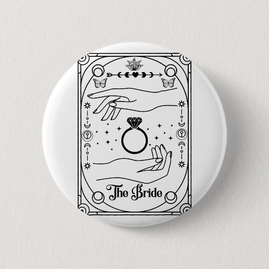 Badge Rond 5 Cm Coven Tarot de mariage gothique sorcière Halloween (Devant)