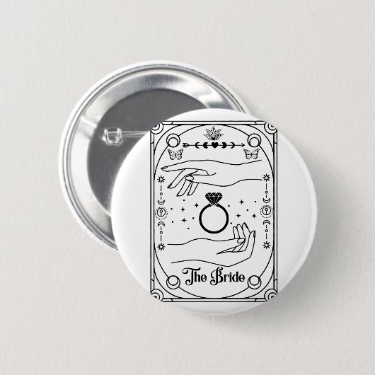 Badge Rond 5 Cm Coven Tarot de mariage gothique sorcière Halloween (Devant & derrière)