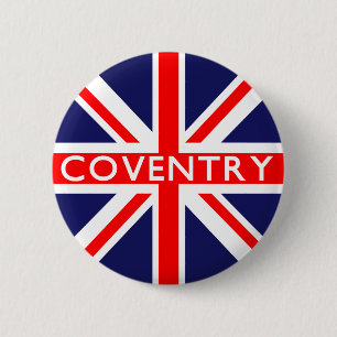 Badge Rond 5 Cm Coventry : Drapeau britannique
