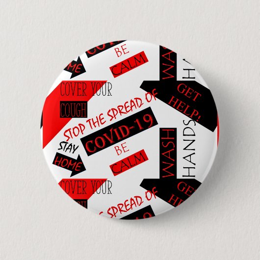 Badge Rond 5 Cm Covid-19 (Devant)