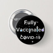 Badge Rond 5 Cm COVID-19 entièrement vacciné (Devant & derrière)