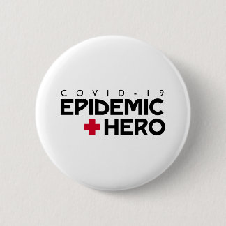 Badge Rond 5 Cm COVID Epidemic Hero