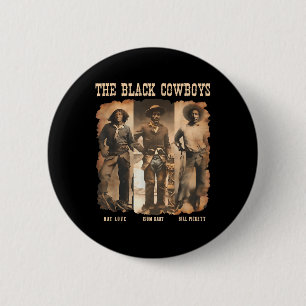 Badge Rond 5 Cm Cow-boy occidental Rodeo Mélanine Histoire des Noi