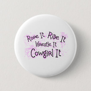 Badge Rond 5 Cm Cow-girl