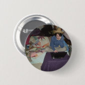 Badge Rond 5 Cm Cow-girl électronique (Devant & derrière)