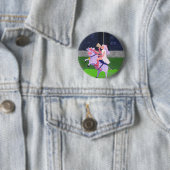Badge Rond 5 Cm Cow warrior (En situation)
