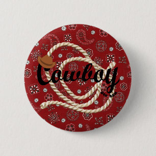 Badge Rond 5 Cm Cowboy