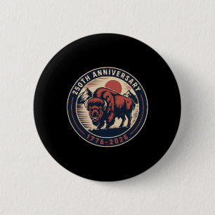 Badge Rond 5 Cm Cowboy 250e 4 juillet Drapeau 1776 2026 250e anniv