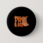 Badge Rond 5 Cm Cowboy Checkered Fall,fall Pumpkin,boots Cow Funny (Devant)