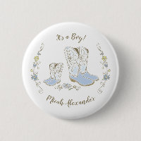 Cowboy Country Western Theme Blue Baby Shower