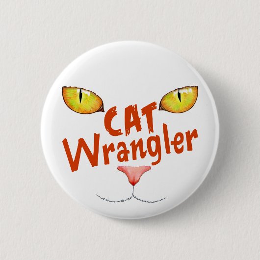 Badge Rond 5 Cm Cowboy de chat (Devant)