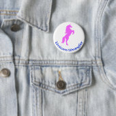 Badge Rond 5 Cm Cowboy de licorne (En situation)