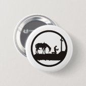 Badge Rond 5 Cm cowboy de prière (Devant & derrière)
