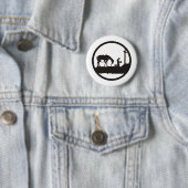 Badge Rond 5 Cm cowboy de prière (En situation)