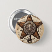 Badge Rond 5 Cm Cowboy fête d'anniversaire - Sheriff (Devant & derrière)