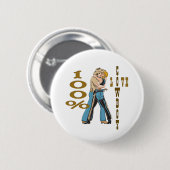 Badge Rond 5 Cm Cowboy Love (Devant & derrière)