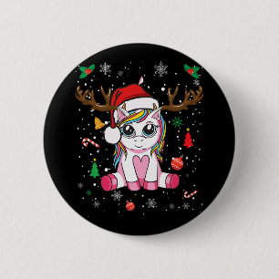 Badge Rond 5 Cm cowboy père Noël à cheval noël drôle t-