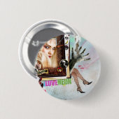 Badge Rond 5 Cm Cowboy urbain - neon1 - bouton (Devant & derrière)