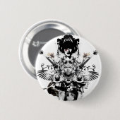 Badge Rond 5 Cm Cowboy urbain - rockstar - bouton (Devant & derrière)