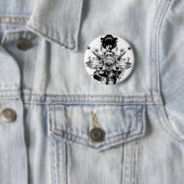 Badge Rond 5 Cm Cowboy urbain - rockstar - bouton (En situation)